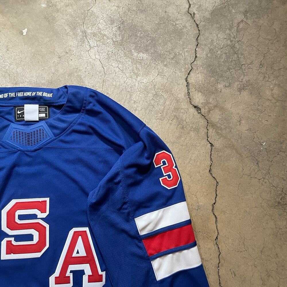 Auston Matthews #34 2026 Olympics Team USA Size XL Jersey Blue - Picture 5 of 8